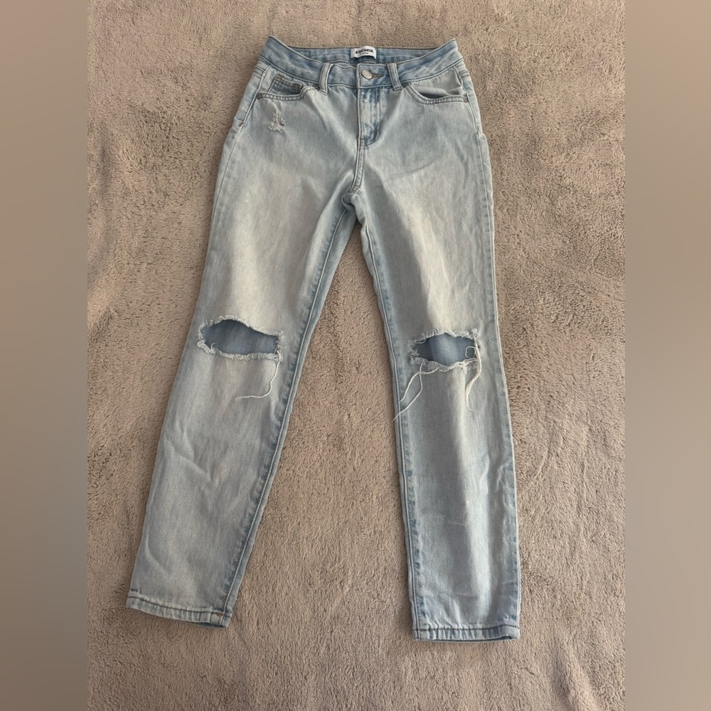 RSQ Light Blue Distressed Girl Girlfriend   Jeans Size 8